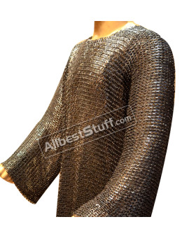 Large Chain Mail Chest 45 Full Sleeve 9 mm Flat Mushroom Riveted